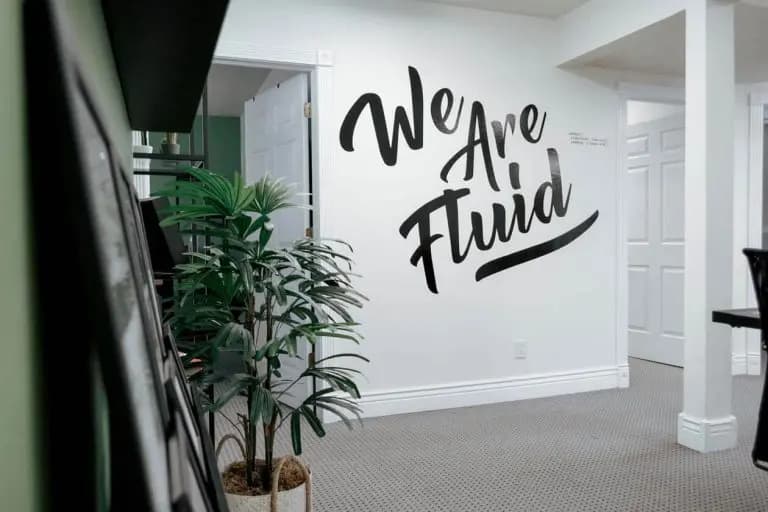 Fluid22 we are fluid22 web design Fluid22 web design we are fluid graphic on wall